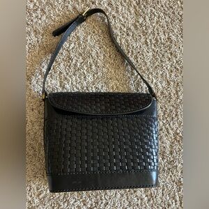 Woven Black Shoulder Bag vintage black shoulder bag